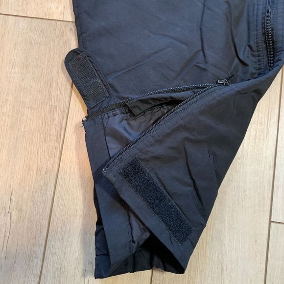Vintage LL Bean Ski Pants Full Side Zip Thinsulate Mens Size Regular Large Black - Picture 3 of 12